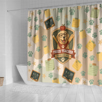 Proud Teacher Proud Dog Mom Shower Curtain Classroom Cute Dog Lover