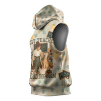 Proud Teacher Proud Dog Mom Sleeveless Hoodie Classroom Cute Dog Lover