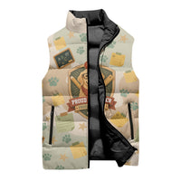 Proud Teacher Proud Dog Mom Sleeveless Puffer Jacket Classroom Cute Dog Lover