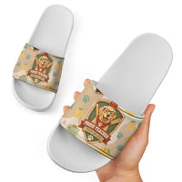 Proud Teacher Proud Dog Mom Slide Sandals Classroom Cute Dog Lover