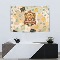 Proud Teacher Proud Dog Mom Tapestry Classroom Cute Dog Lover