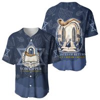 Yom Kippur Gates Of Return Baseball Jersey Jewish High Holy Day Shofar Tallit Star Of David