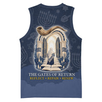 Yom Kippur Gates Of Return Basketball Jersey Jewish High Holy Day Shofar Tallit Star Of David