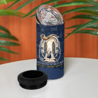 Yom Kippur Gates Of Return 4 in 1 Can Cooler Tumbler Jewish High Holy Day Shofar Tallit Star Of David