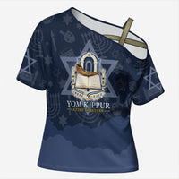 Yom Kippur Gates Of Return Cross Shoulder Shirt Jewish High Holy Day Shofar Tallit Star Of David