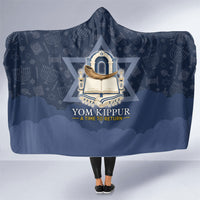 Yom Kippur Gates Of Return Hooded Blanket Jewish High Holy Day Shofar Tallit Star Of David