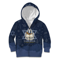 Yom Kippur Gates Of Return Kid Hoodie Jewish High Holy Day Shofar Tallit Star Of David