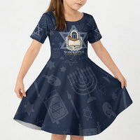 Yom Kippur Gates Of Return Kid Short Sleeve Dress Jewish High Holy Day Shofar Tallit Star Of David