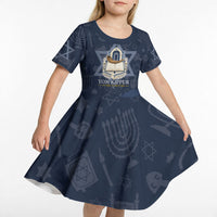 Yom Kippur Gates Of Return Kid Short Sleeve Dress Jewish High Holy Day Shofar Tallit Star Of David