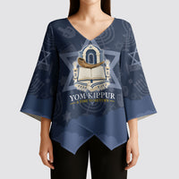 Yom Kippur Gates Of Return Kimono Sleeve Blouse Jewish High Holy Day Shofar Tallit Star Of David