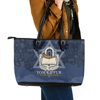 Yom Kippur Gates Of Return Leather Tote Bag Jewish High Holy Day Shofar Tallit Star Of David