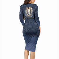 Yom Kippur Gates Of Return Long Sleeve Bodycon Dress Jewish High Holy Day Shofar Tallit Star Of David
