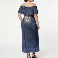 Yom Kippur Gates Of Return Off Shoulder Maxi Dress Jewish High Holy Day Shofar Tallit Star Of David
