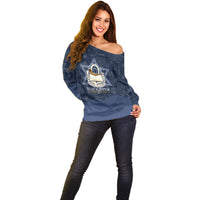 Yom Kippur Gates Of Return Off Shoulder Sweater Jewish High Holy Day Shofar Tallit Star Of David