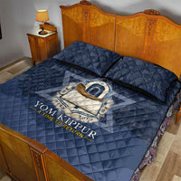 Yom Kippur Gates Of Return Quilt Bed Set Jewish High Holy Day Shofar Tallit Star Of David