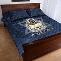 Yom Kippur Gates Of Return Quilt Bed Set Jewish High Holy Day Shofar Tallit Star Of David