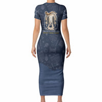 Yom Kippur Gates Of Return Short Sleeve Bodycon Dress Jewish High Holy Day Shofar Tallit Star Of David