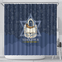 Yom Kippur Gates Of Return Shower Curtain Jewish High Holy Day Shofar Tallit Star Of David