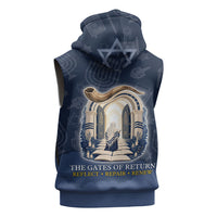Yom Kippur Gates Of Return Sleeveless Hoodie Jewish High Holy Day Shofar Tallit Star Of David