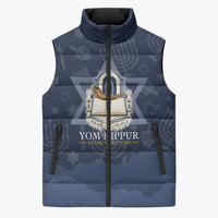 Yom Kippur Gates Of Return Sleeveless Puffer Jacket Jewish High Holy Day Shofar Tallit Star Of David
