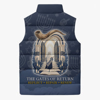 Yom Kippur Gates Of Return Sleeveless Puffer Jacket Jewish High Holy Day Shofar Tallit Star Of David