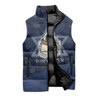 Yom Kippur Gates Of Return Sleeveless Puffer Jacket Jewish High Holy Day Shofar Tallit Star Of David