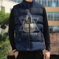 Yom Kippur Gates Of Return Sleeveless Puffer Jacket Jewish High Holy Day Shofar Tallit Star Of David