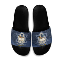 Yom Kippur Gates Of Return Slide Sandals Jewish High Holy Day Shofar Tallit Star Of David