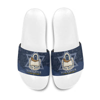 Yom Kippur Gates Of Return Slide Sandals Jewish High Holy Day Shofar Tallit Star Of David