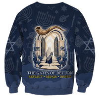 Yom Kippur Gates Of Return Sweatshirt Jewish High Holy Day Shofar Tallit Star Of David