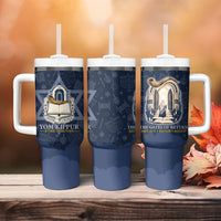 Yom Kippur Gates Of Return Tumbler With Handle Jewish High Holy Day Shofar Tallit Star Of David
