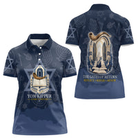 Yom Kippur Gates Of Return Women Polo Shirt Jewish High Holy Day Shofar Tallit Star Of David