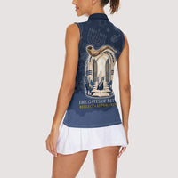Yom Kippur Gates Of Return Women Sleeveless Polo Shirt Jewish High Holy Day Shofar Tallit Star Of David