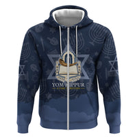 Yom Kippur Gates Of Return Zip Hoodie Jewish High Holy Day Shofar Tallit Star Of David