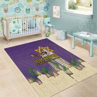 Yom Kippur Area Rug Shofar Blowing Jewish High Holy Day Tallit Star Of David