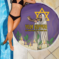 Yom Kippur Beach Blanket Shofar Blowing Jewish High Holy Day Tallit Star Of David