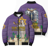 Yom Kippur Bomber Puffer Jacket Shofar Blowing Jewish High Holy Day Tallit Star Of David