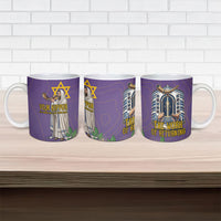 Yom Kippur Ceramic Mug Shofar Blowing Jewish High Holy Day Tallit Star Of David