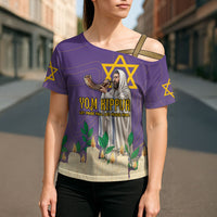 Yom Kippur Cross Shoulder Shirt Shofar Blowing Jewish High Holy Day Tallit Star Of David
