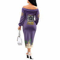 Yom Kippur Off The Shoulder Long Sleeve Dress Shofar Blowing Jewish High Holy Day Tallit Star Of David