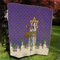 Yom Kippur Quilt Shofar Blowing Jewish High Holy Day Tallit Star Of David