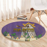 Yom Kippur Round Carpet Shofar Blowing Jewish High Holy Day Tallit Star Of David