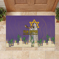 Yom Kippur Rubber Doormat Shofar Blowing Jewish High Holy Day Tallit Star Of David
