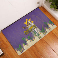 Yom Kippur Rubber Doormat Shofar Blowing Jewish High Holy Day Tallit Star Of David