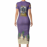 Yom Kippur Short Sleeve Bodycon Dress Shofar Blowing Jewish High Holy Day Tallit Star Of David