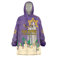 Yom Kippur Wearable Blanket Hoodie Shofar Blowing Jewish High Holy Day Tallit Star Of David