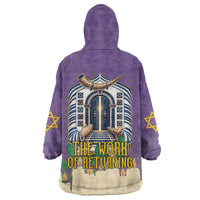 Yom Kippur Wearable Blanket Hoodie Shofar Blowing Jewish High Holy Day Tallit Star Of David