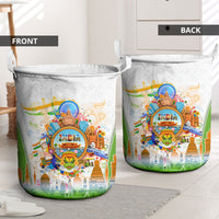 India Independence Day Laundry Basket Indian Landmark Peacock Mandala Cultural Heritage