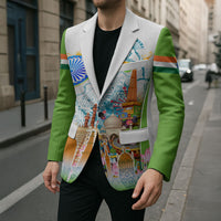India Independence Day Blazer Indian Landmark Peacock Mandala Cultural Heritage
