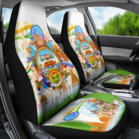 India Independence Day Car Seat Cover Indian Landmark Peacock Mandala Cultural Heritage